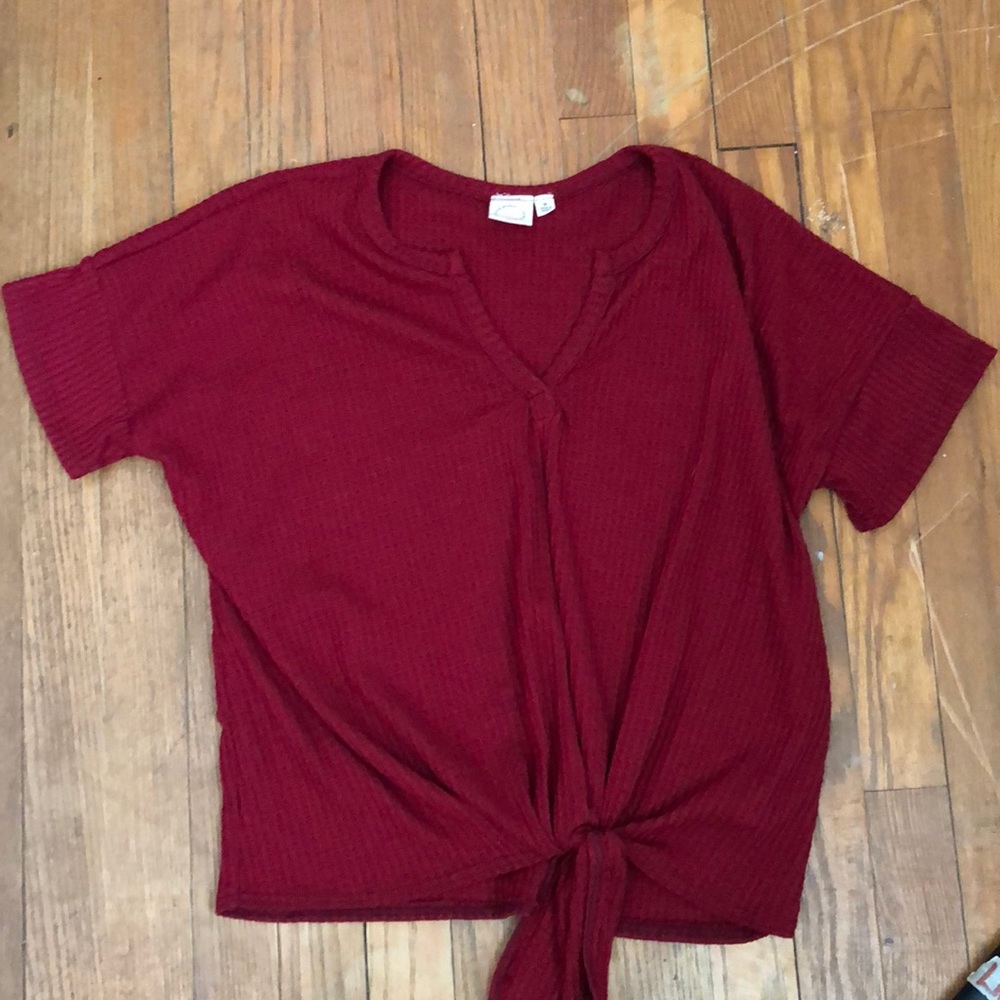 Maroon cotton blouse